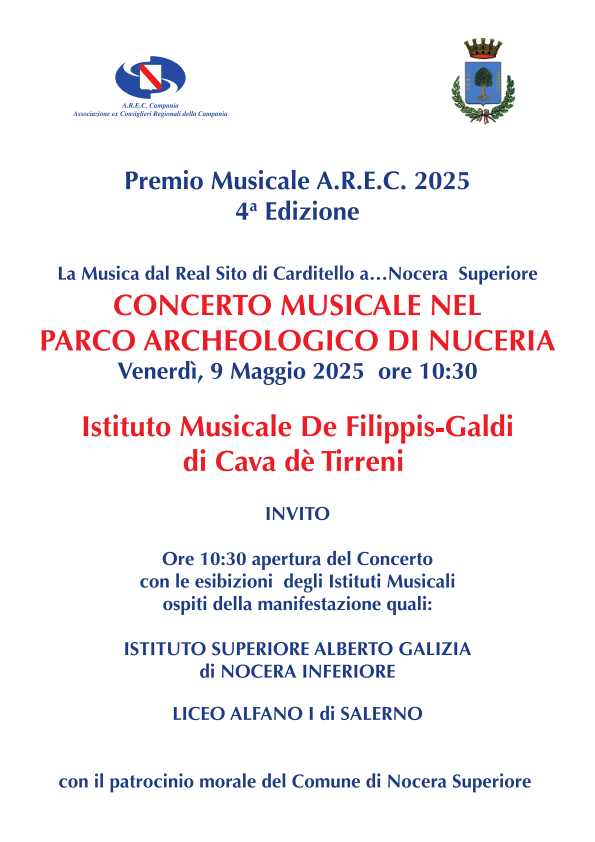 Premio Musicale Carditello 2025 a Nocera Superiore