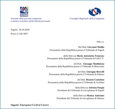 lettera alla procura